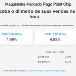 Maquininha Mercado Pago Point Chip